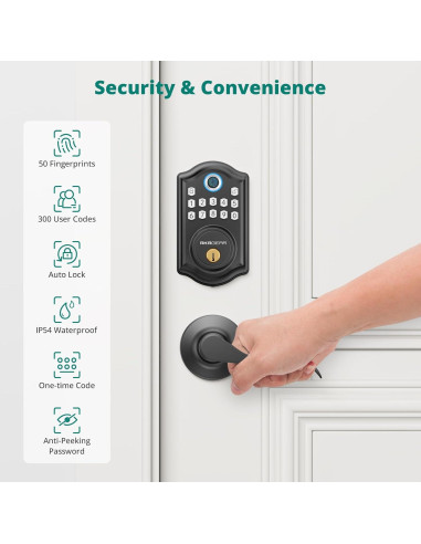 Cerradura Inteligente AkaGear DS10 con Huella Dactilar y Teclado