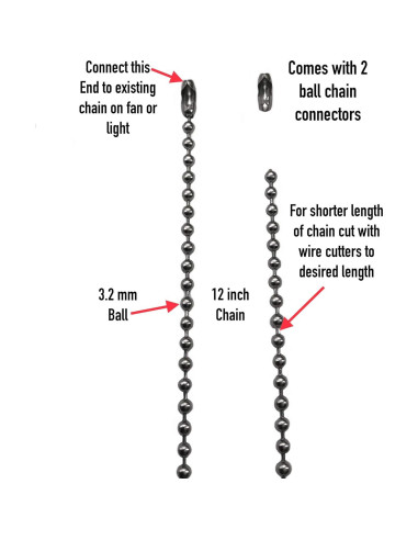 Juego de Reemplazo Cadena Tirar Luz Ventilador Dragón 3.2mm