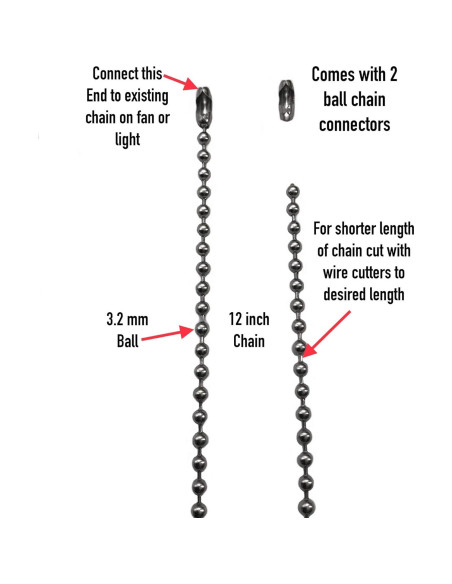 Juego de Reemplazo Cadena Tirar Luz Ventilador Dragón 3.2mm