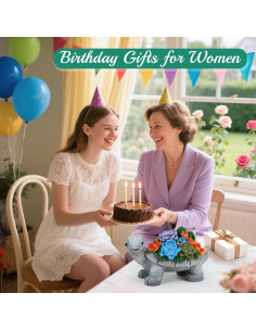 Estatua de Tortuga Solar Linkax para Jardín 19.1cm 2