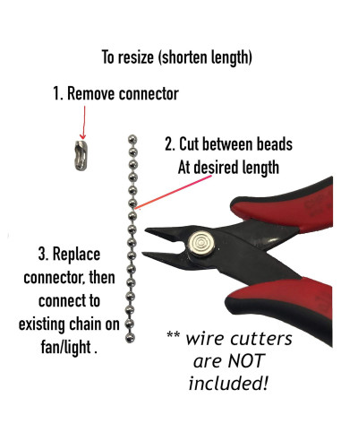 Juego de Reemplazo Cadena Tirar Luz Ventilador Dragón 3.2mm