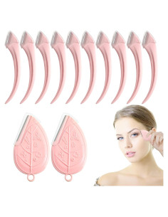 Juego de Recortadores de Cejas ONEUPIN 12 Piezas Acero Inoxidable Rosa