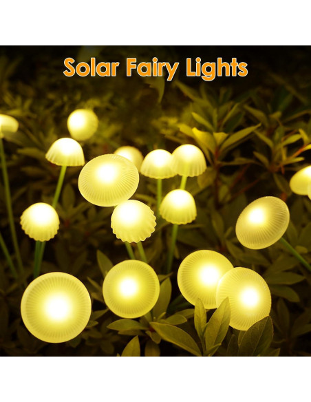 Luces de Jardín Solares Yuhuayang 4PK 8 LED IP65 Blanco Cálido