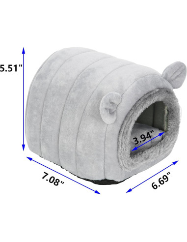 Cueva Nido Escondite YUANST para Erizos y Hámsteres - Gris