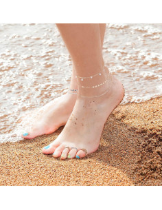 Conjunto de Joyería para Mujeres 40 Pcs Tobilleras y Anillos 2