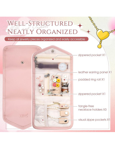 Paquete de 3 Organizadores de Joyería de Viaje Dansydaisy