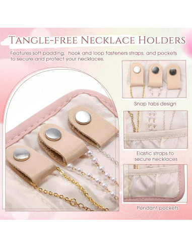 Paquete de 3 Organizadores de Joyería de Viaje Dansydaisy