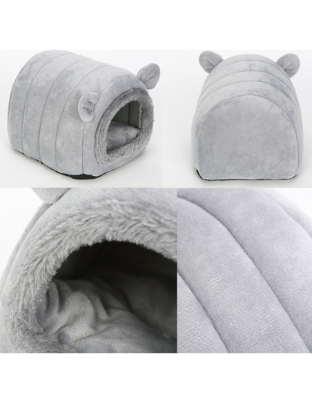 Cueva Nido Escondite YUANST para Erizos y Hámsteres - Gris