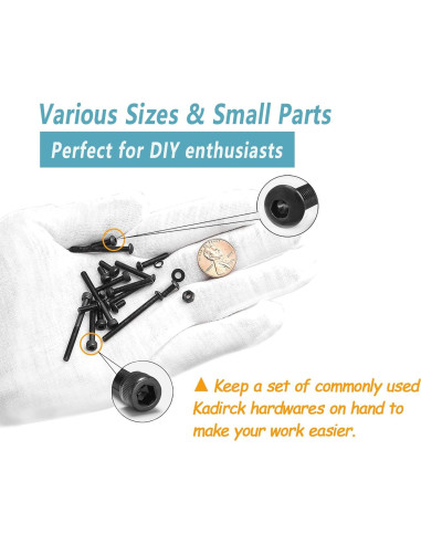 Juego de Tornillos M3 Kadrick 2240 Pcs Acero Aleado 12.9