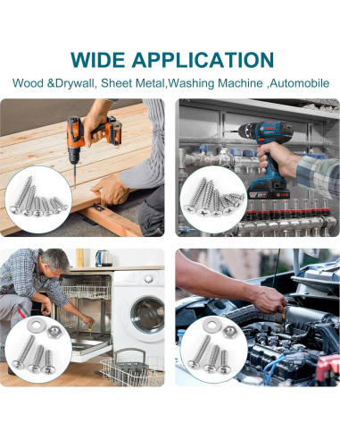 Kit de 845 Piezas de Tornillos y Tuercas SATANTECH Acero Inoxidable