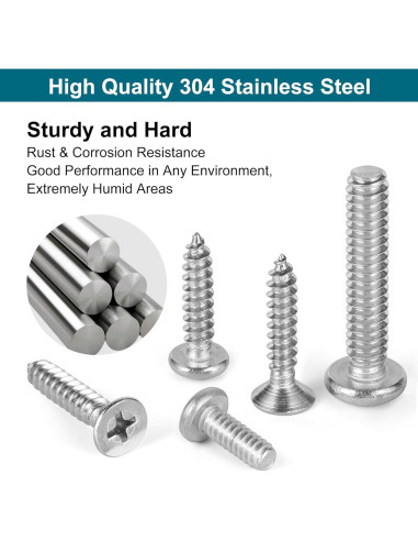 Kit de 845 Piezas de Tornillos y Tuercas SATANTECH Acero Inoxidable