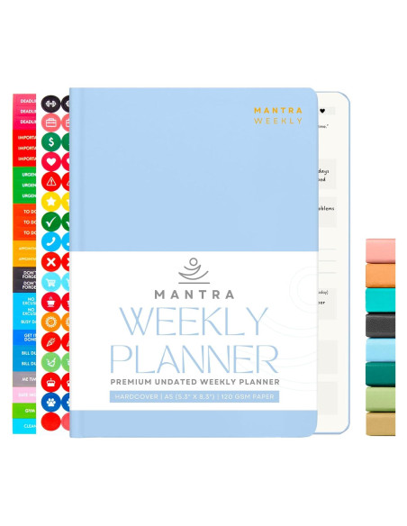 Planificador Diario y Semanal 2025-2026 A4 Mantra Azul
