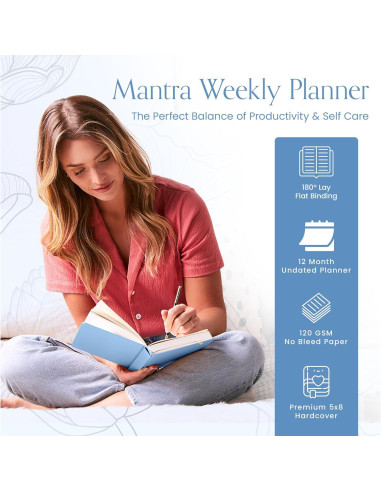 Planificador Diario y Semanal 2025-2026 A4 Mantra Azul