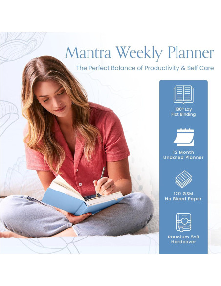 Planificador Diario y Semanal 2025-2026 A4 Mantra Azul