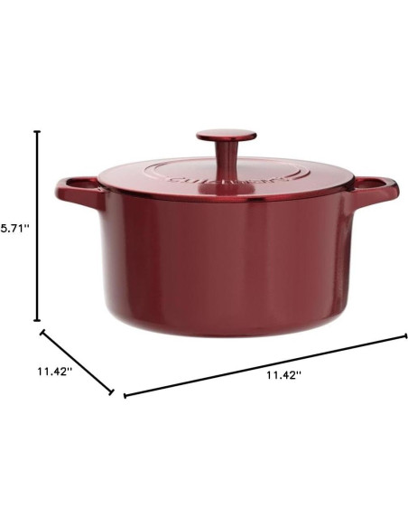 Cacerola Redonda de Hierro Fundido Enameled Cuisinart 5L Rojo