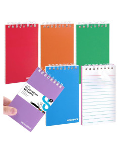Koogel 6 Cuadernos Espirales Universitarios 3x5 cm Multicolor
