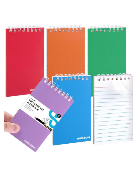 Koogel 6 Cuadernos Espirales Universitarios 3x5 cm Multicolor