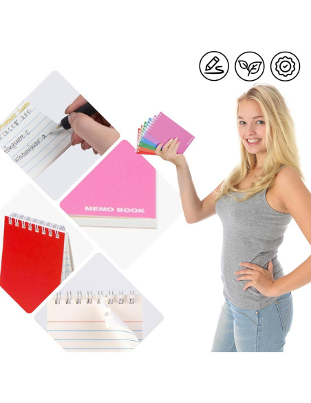 Koogel 6 Cuadernos Espirales Universitarios 3x5 cm Multicolor