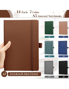 Paquete de 14 Cuadernos A5 Laumoi Tapa Dura Forrados 2