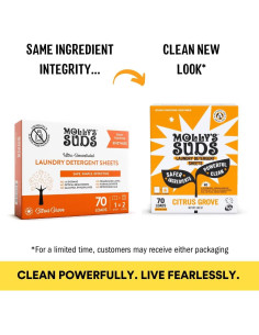 Hojas de Detergente para Ropa Molly's Suds 70 Lavados Bosque Cítrico 2