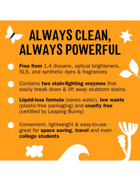 Hojas de Detergente para Ropa Molly's Suds 70 Lavados Bosque Cítrico