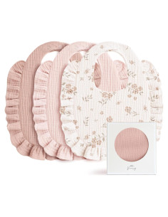 Baberos de Muselina Konssy para Bebés - 100% Algodón, 3-Pack