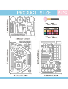 Troqueles de Corte GLOBLELAND para DIY - Bolsa Cosmética 54 Piezas 2