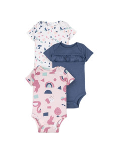 Bodies de Manga Corta Lamaze Orgánico Bebé 3 Meses Rosa