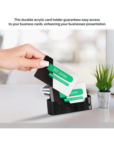 Soportes de Tarjetas de Visita Acrílico Negro 100 Unidades