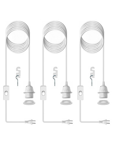 Kit de Lámpara Colgante E26/E27 4.88m con Interruptor y Accesorios