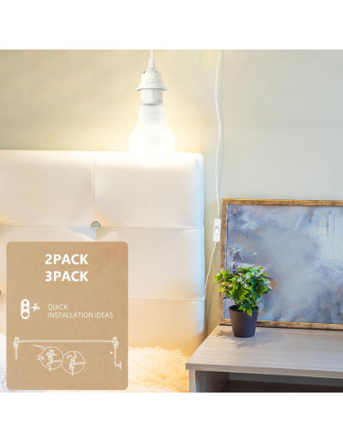 Kit de Lámpara Colgante E26/E27 4.88m con Interruptor y Accesorios