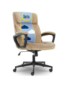 Silla de Oficina Ejecutiva Serta Hannah Ergonómica Beige