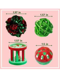 Set de Juguetes para Erizos Homedy - Bola de Campana 4 Pcs 2