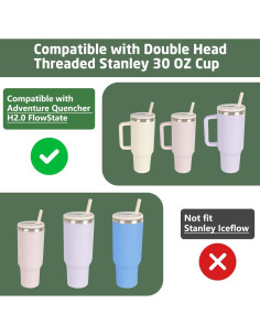 Stanley Tapas de Popote Flip Reutilizables 30 OZ Verde Militar 2