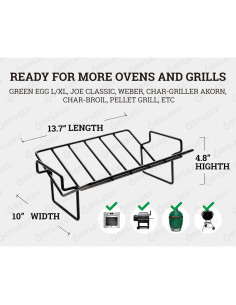 Soporte para Costillas BYLEEY Recubierto de Porcelana 34.8x11.9 cm 2