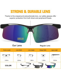 Gafas de Seguridad Tinteadas OXG Unisex Resistente a Impactos 2