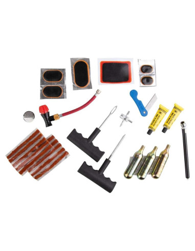 Kit de Reparación de Neumáticos Tusk con Inflador y Parches
