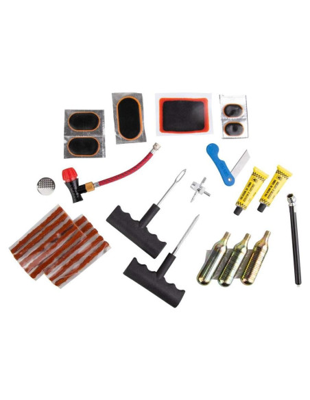 Kit de Reparación de Neumáticos Tusk con Inflador y Parches