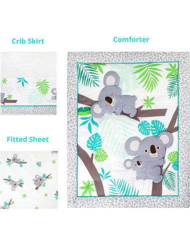 Conjunto de Ropa de Cuna La Premura Koala 3 Piezas Estándar