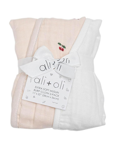 Paquete de 2 Pañuelos de Eructo Ali+Oli Muselina Bebé