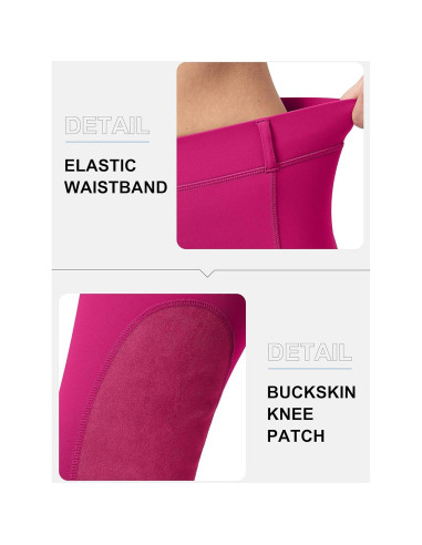 Pantalones de Montar SANTINY para Mujeres Rosa con Bolsillos