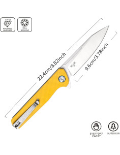 Cuchillo Plegable Sitivien ST135 D2 Mango G10 Amarillo 22.4 cm 2
