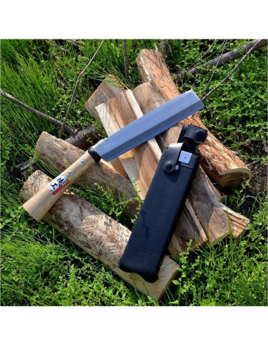 Hacha Nata Japonesa KAKURI 20.8 cm Acero Yasuki con Funda