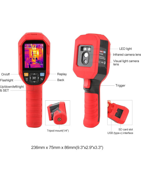 Cámara Térmica UNI-T UTi260B con Lente Macro 256x192