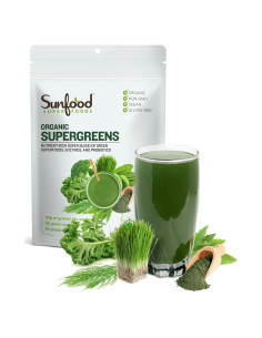 Polvo de Superalimentos Verdes Sunfood 227 g - Salud Digestiva