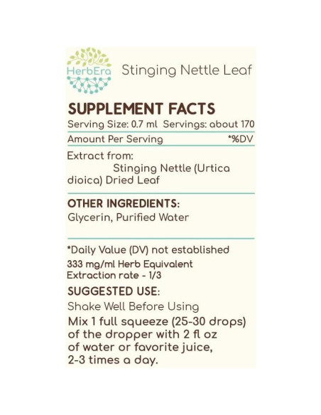 Extracto de Ortiga Natural HerbEra 118.29 ml Sin Alcohol