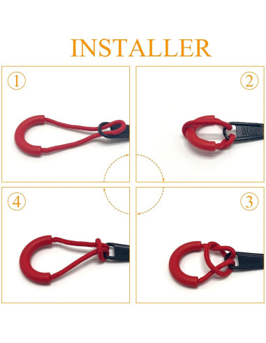 100 Tiradores de Cremallera Renashed en 10 Colores para Mochilas