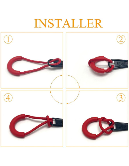 100 Tiradores de Cremallera Renashed en 10 Colores para Mochilas