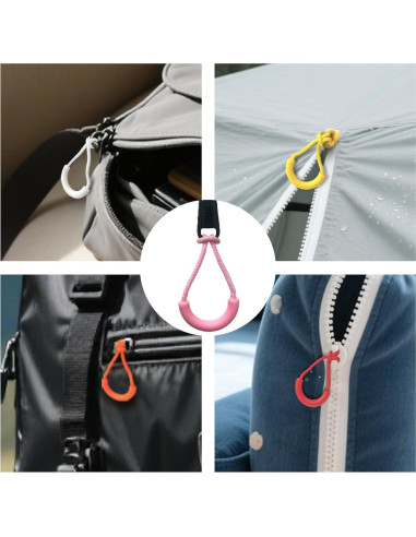 100 Tiradores de Cremallera Renashed en 10 Colores para Mochilas