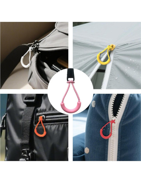 100 Tiradores de Cremallera Renashed en 10 Colores para Mochilas